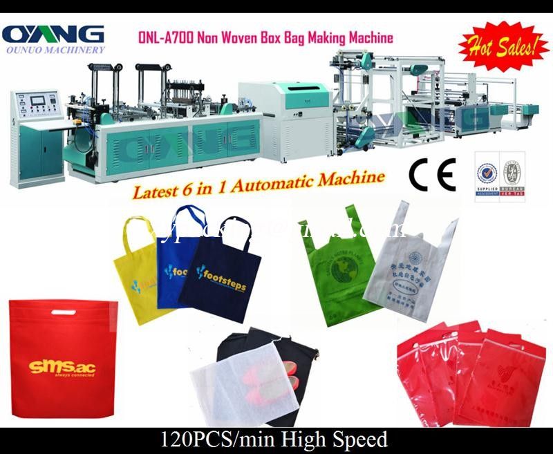 PP automatic non woven bag making machines / carry bag machine