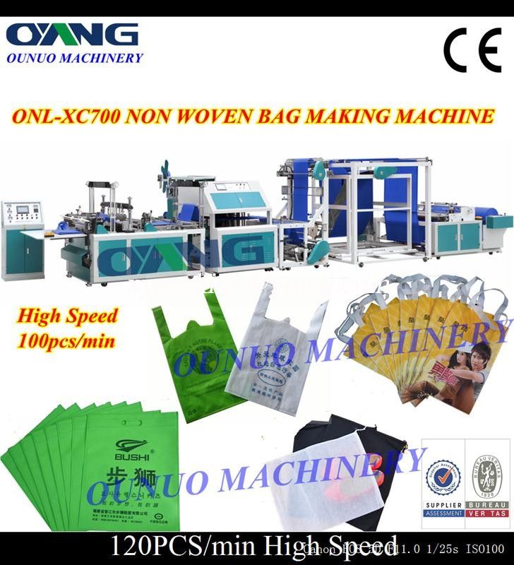 Non Woven Box Bag Making Machine With Handle